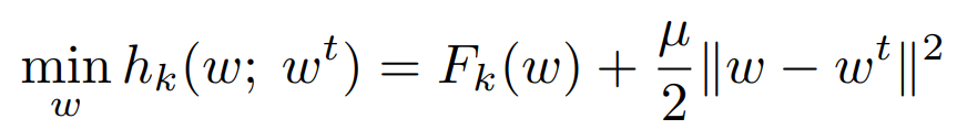 Minimization of the local objective function.